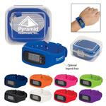 JH2908 Digital LCD Pedometer Watch In Case With Custom Imprint